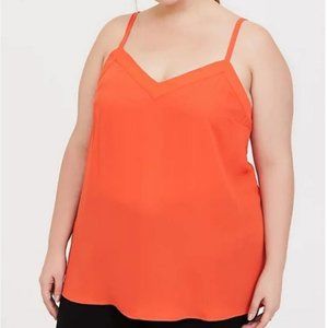 Orange Chiffon Spaghetti Strap Cami